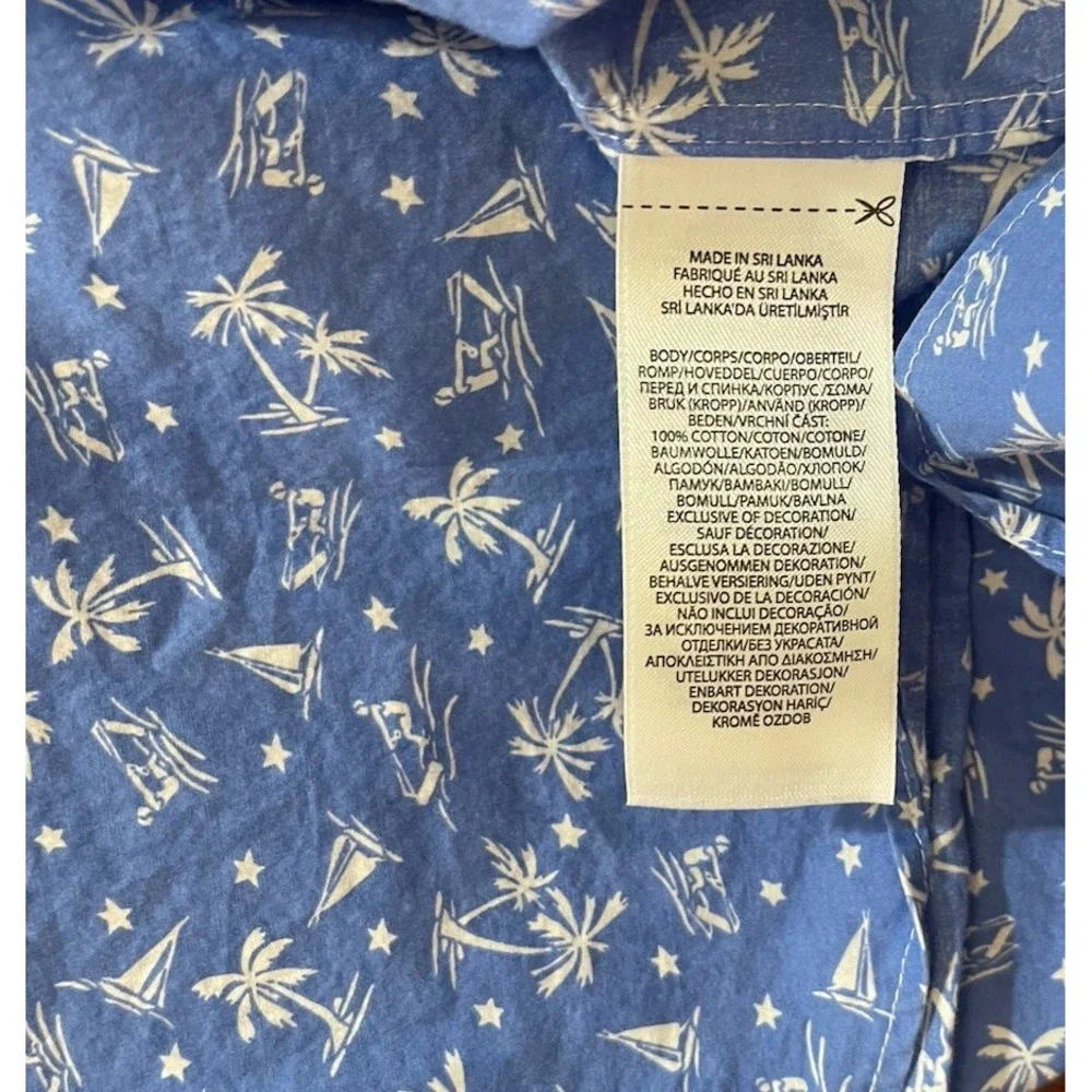 Ralph Lauren Classic fit Shirt XL Button Front Coastal Nautical All Over Print